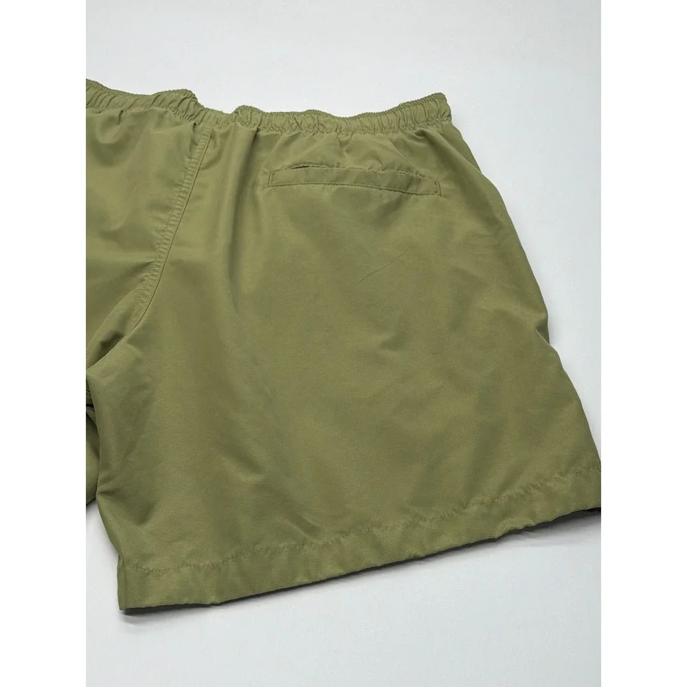 H&M Mens Swim Trunks‎ Olive Green XL Elastic Drawstring Mesh Lined Board Shorts